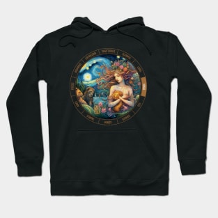 ZODIAC Virgo - Astrological VIRGO - VIRGO - ZODIAC sign - Van Gogh style - 4 Hoodie